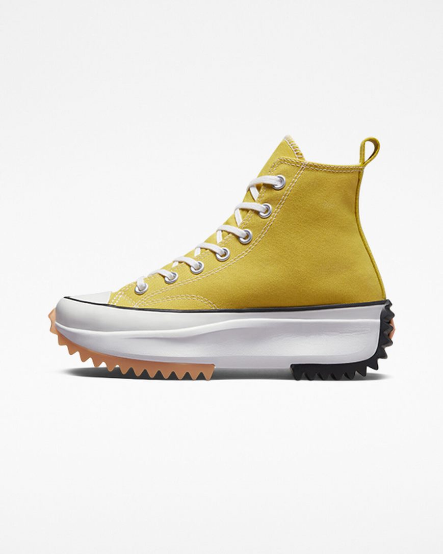 Men's Converse Run Star Hike High Top Platform Shoes Lemon / Black / White | AU C9048W